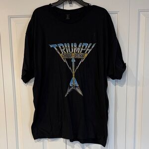 Triumph Allied Forces Black Tee with Blue Graphic 2X